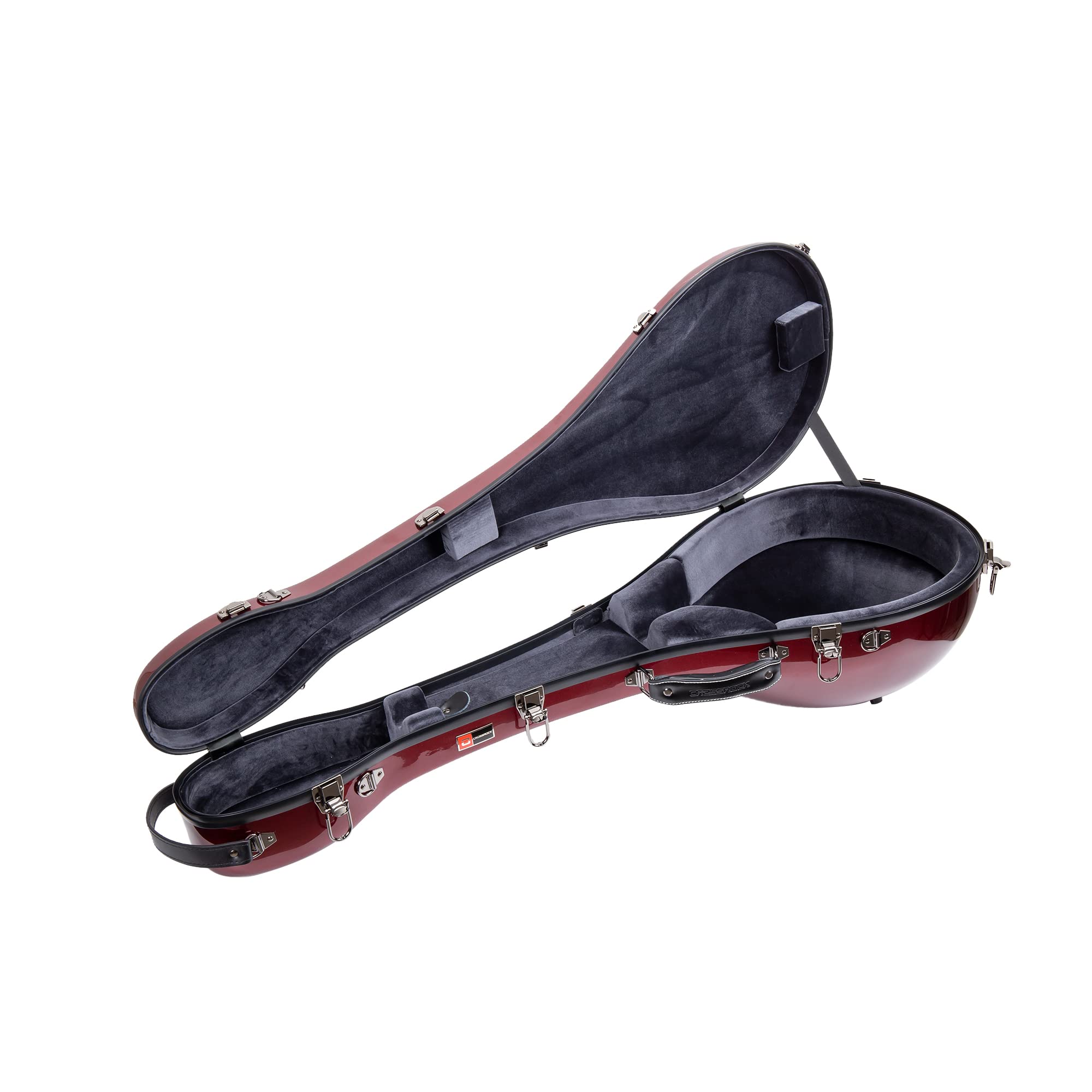 Crossrock Fiberglass Case fits for Trumpet with removable shoulder straps-Black(CRF1020TRBK)