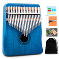Kalimba Thumb Piano,YUNDIE Potable 17 Keys Mbira Finger Piano with Tune Hammer and Study Instruction,Musical Instruments Gift for Adult Beginners Professional (Brown, 21keys)