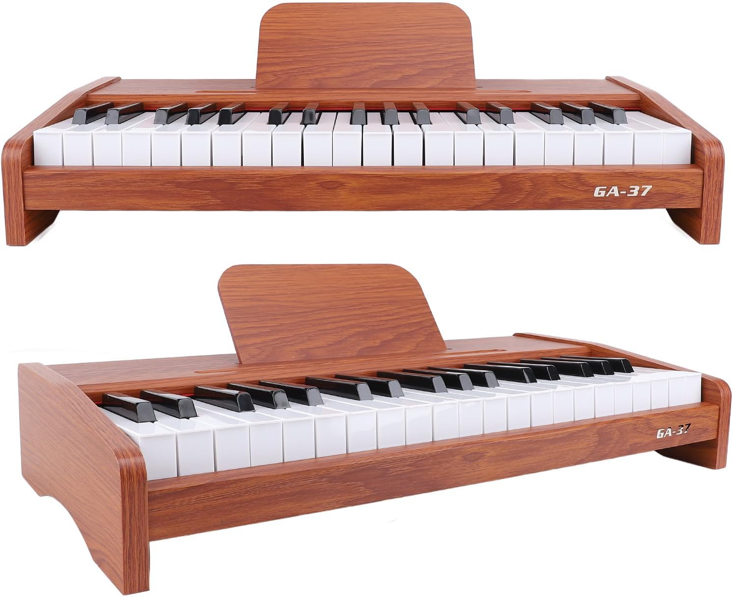 Alomejor 37 Key Piano Keyboard, Electronic Organ Music Toy for Kids with Imitation Wood Grain Design, Stable Construction and Standard Size Keys, 3 Full Octaves for Educational Instrument