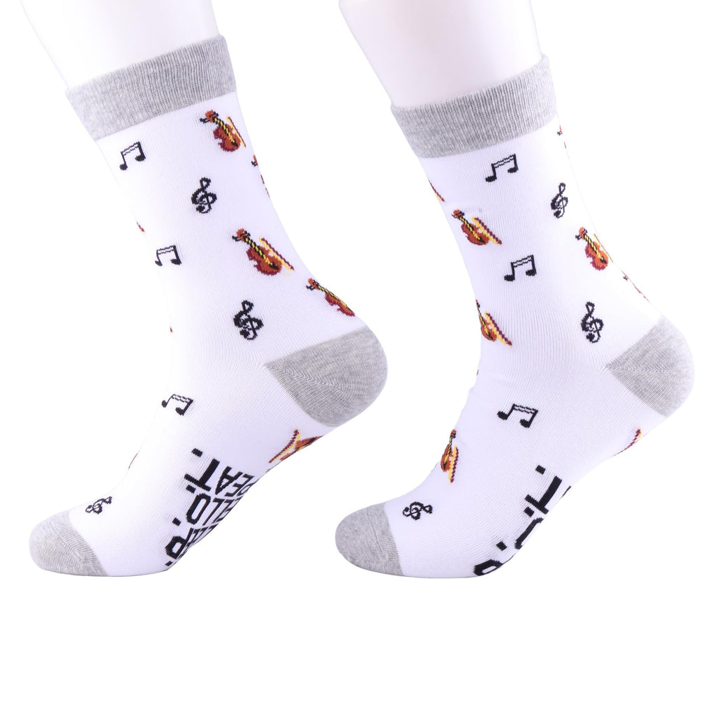 PXTIDY 2 Pairs Cello Inspire Socks Cellos Lover Gift Cellist Gift Celloo Player Musician Socks