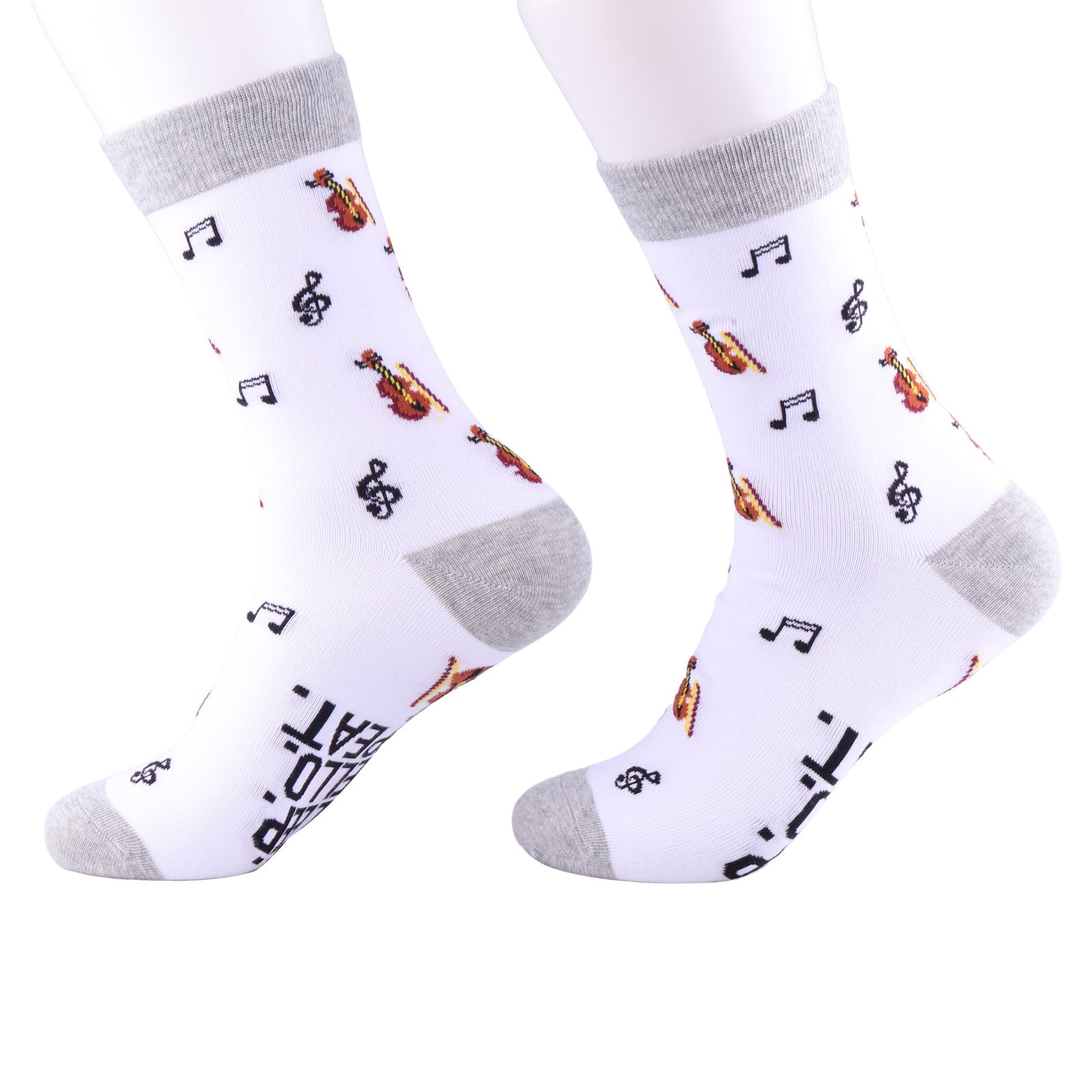 PXTIDY 2 Pairs Cello Inspire Socks Cellos Lover Gift Cellist Gift Celloo Player Musician Socks