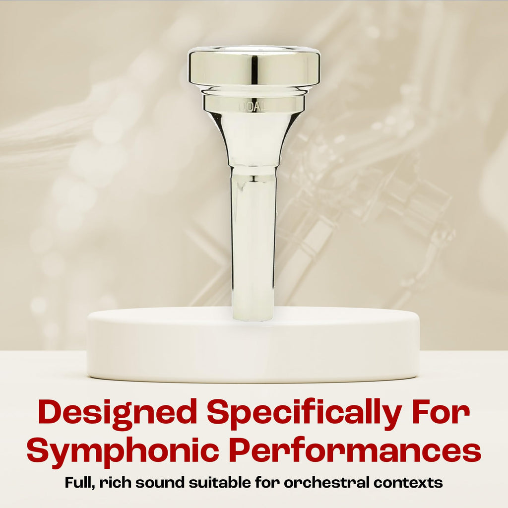 Denis Wick Classic Trombone Mouthpiece Silver Plated, 5880-4AL - Barrel Backbore for Balanced Tone & Smooth Response - Large Shank Fitting Trombone Accessory for Easy Articulation - 26 x 6.72 x 7.38mm