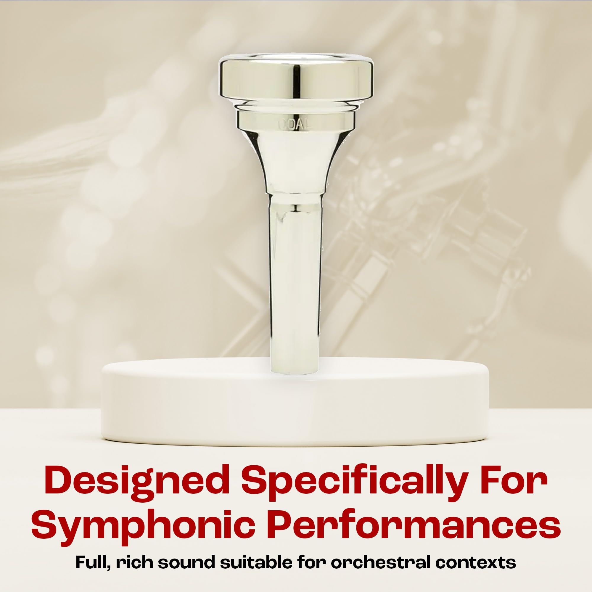 Denis Wick Classic Trombone Mouthpiece Silver Plated, 5880-4AL - Barrel Backbore for Balanced Tone & Smooth Response - Large Shank Fitting Trombone Accessory for Easy Articulation - 26 x 6.72 x 7.38mm