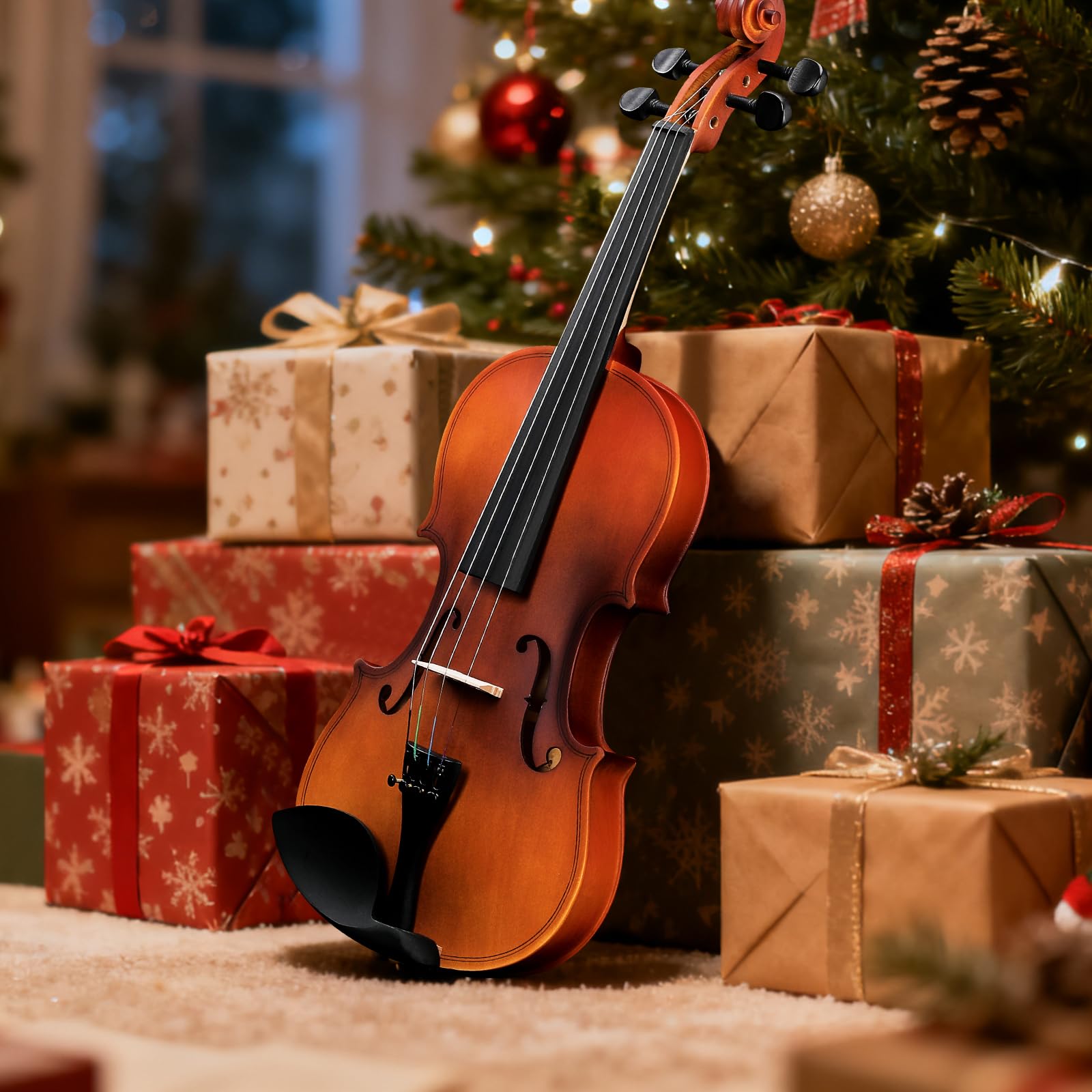 Ktaxon 1/4 Violin for Beginners, Fiddle for Students and Enthusiasts, Acoustic Violin Kit with Case, Bow, Rosin & Manual