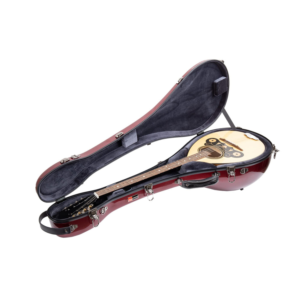 Crossrock Fiberglass Case fits for Trumpet with removable shoulder straps-Black(CRF1020TRBK)