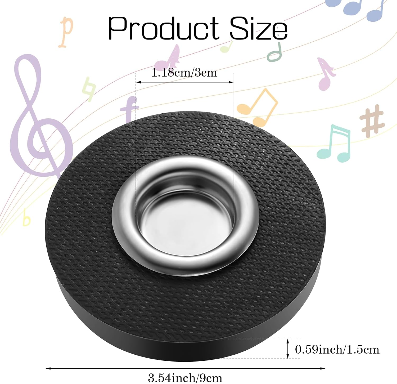 in Anchor Stopper The Original Slipstop Endpin Rest Rock Stop Black Cello Anti-slip Mat Cello Stopper Cellos Holder with Reinforced Brass Base for Practice Performance
