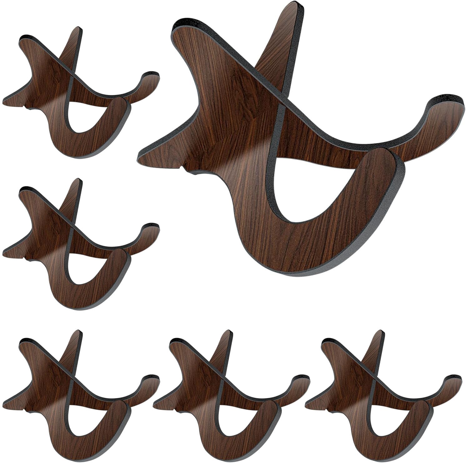 6Pair Wooden Ukulele Stand Violin Mandolin Folding Portable Stand Sapele