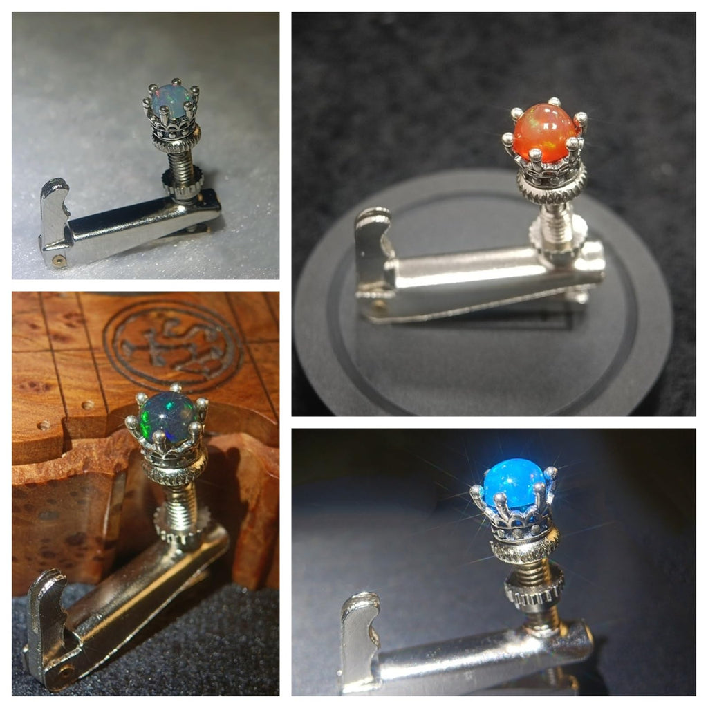 Handmade Creative Violin Fine Tuning Violin Tuners Violin Screw Violin String Adjusters for 3/4 4/4 Violins (20-Sapphire) Fiddle Fine Tuner
