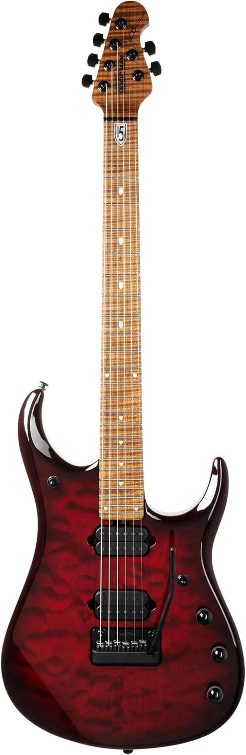 Ernie Ball Music Man JP15 6 John Petrucci Signature Electric Guitar - Red Tide, Maple Fingerboard