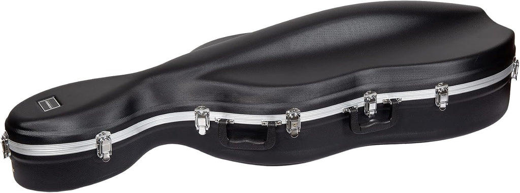 Crossrock Commuter ABS Cello Case for 4/4 & 3/4 | Matte Blue Diamond Shell, Wheels & Backpack Straps – Lightweight Case for Daily Rehearsal & Travel