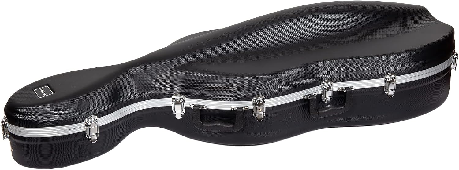Crossrock Commuter ABS Cello Case for 4/4 & 3/4 | Matte Blue Diamond Shell, Wheels & Backpack Straps – Lightweight Case for Daily Rehearsal & Travel