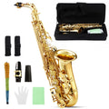LeSage Alto Saxphone E Flat for Beginners Student School Band Alto Sax Gold Lacquer Music Instrument Saxofon With Carrying Sax Case