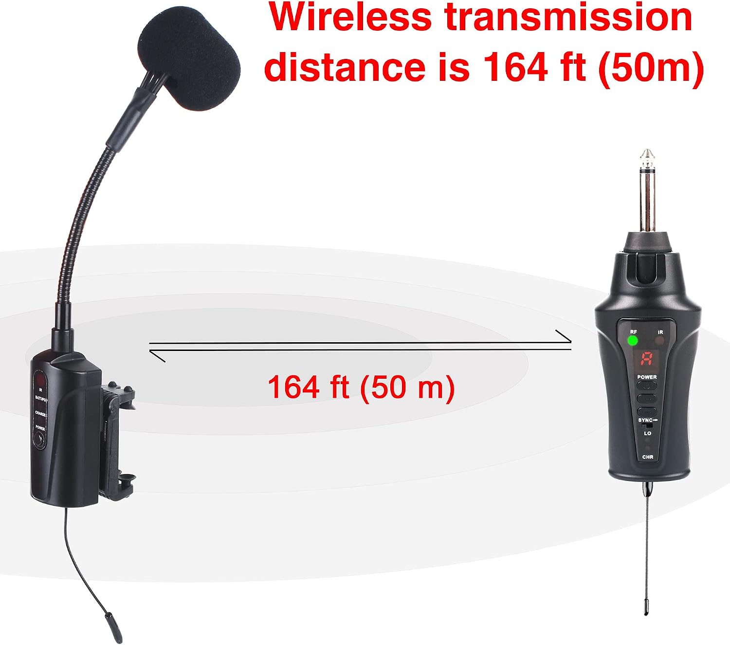 VT-5 Violin Microphone Wireless UHF Gooseneck Pick Up Instrument Clip-on Mic Receiver and Transmitter System for Violin