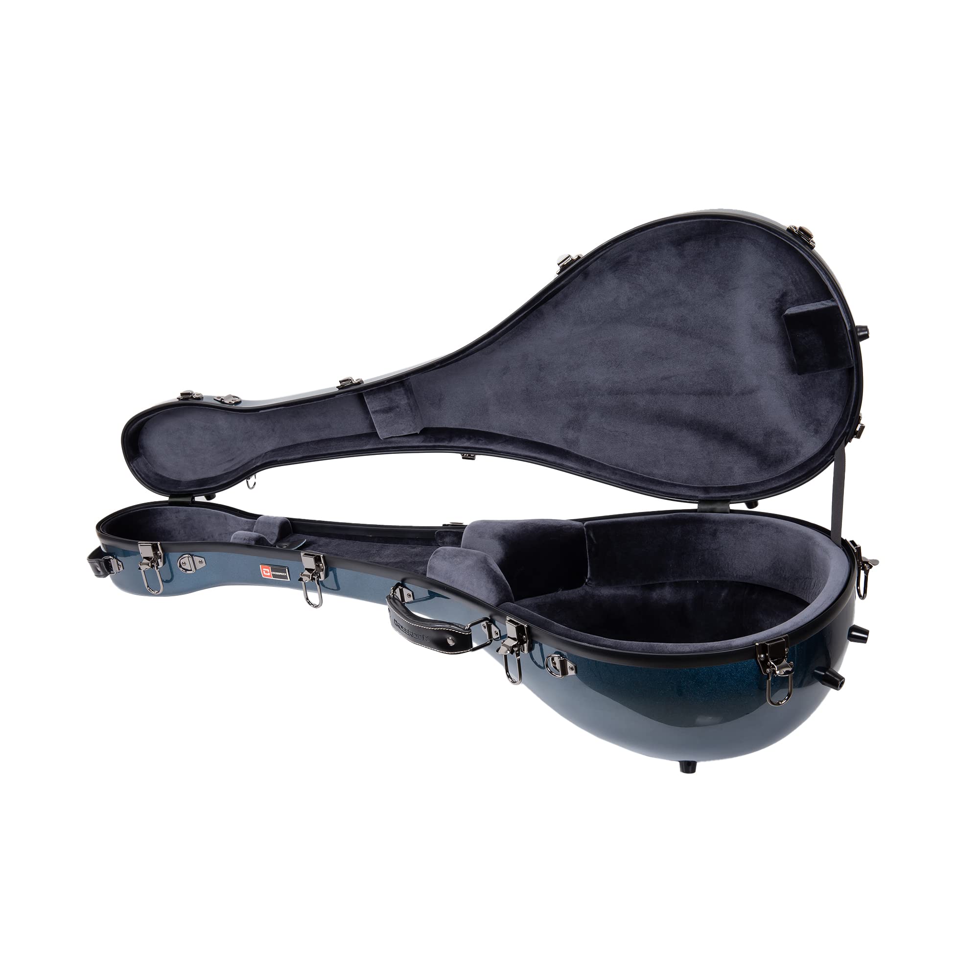 Crossrock Fiberglass Case fits for Trumpet with removable shoulder straps-Black(CRF1020TRBK)