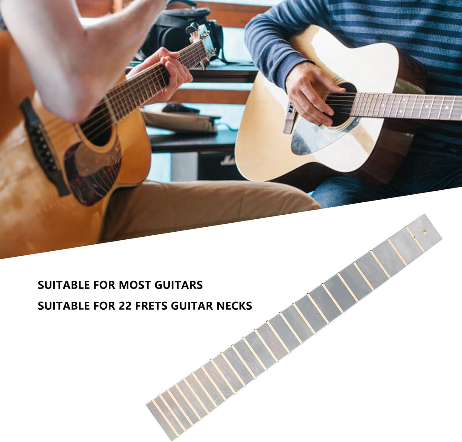 Tyenaza 24.5 Inch Guitar Fret Ruler, String Action Gauge Ruler, Repairing Tool String Action Gauge Ruler for Luthiers Musicans Musical Instrument Accessories