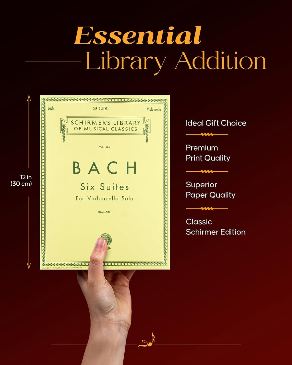 6 Suites for Violoncello Solo - Bach Cello Suites Book: Schirmer Library of Classics Volume 1565 (Schirmer's Library of Musical Classics)