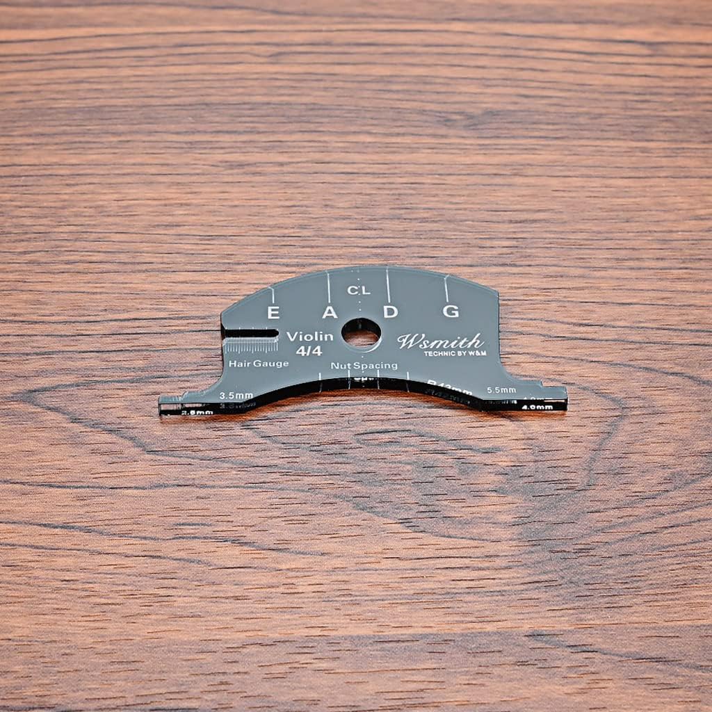 Alnicov Violin Bridges Repair Reference Tool Fingerboard Scraper Making Template Tool 4/4 Black