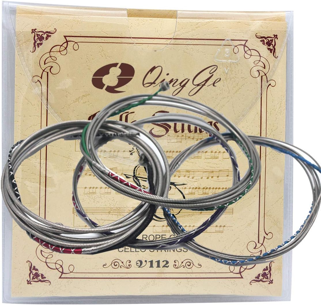 Cello Strings Full Set (A-D-G-C) Steel rope core cello a strings for 4/4 & 3/4