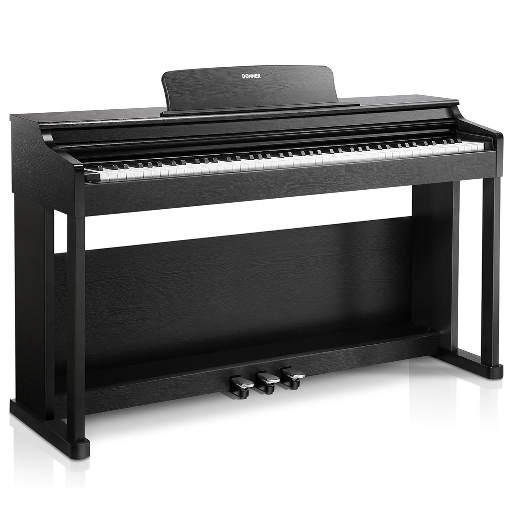 Donner DDP-100S Digital Piano 88 Key Weighted Graded Hammer-Action Piano Keyboard with MIDI In/Out, 200 Sounds & Rhythms, 100 Demo, Electric Piano with Bench for Beginner Professional