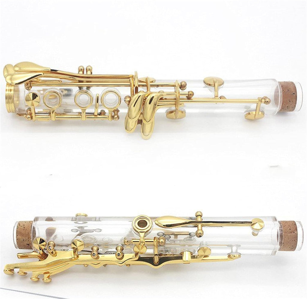 Standard Clarinet Performance Level Transparent B- flat Crystal Glass Clarinet B Large Clarinet Western Wind Instrument Beginner Clarinet