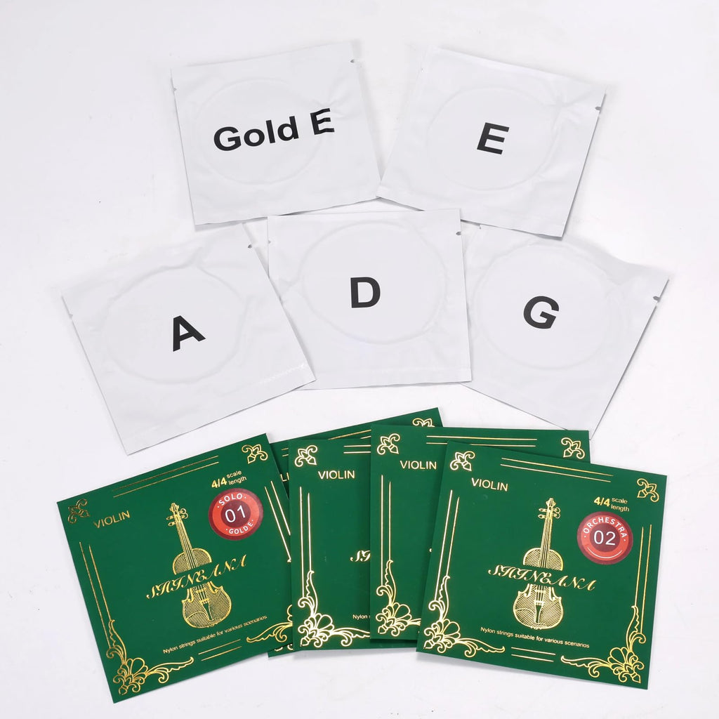 Violin Strings 4/4 Full Set, 4/4 Violin Strings Replacement,Long-Lasting Durability & Rich Tone - Handcrafted with Premium Materials- For All Levels (3/4 Scale)