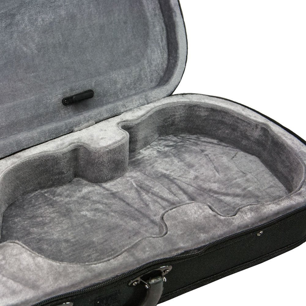 SKY Violin Triangle Case Lightweight 3/4 Size Black Color