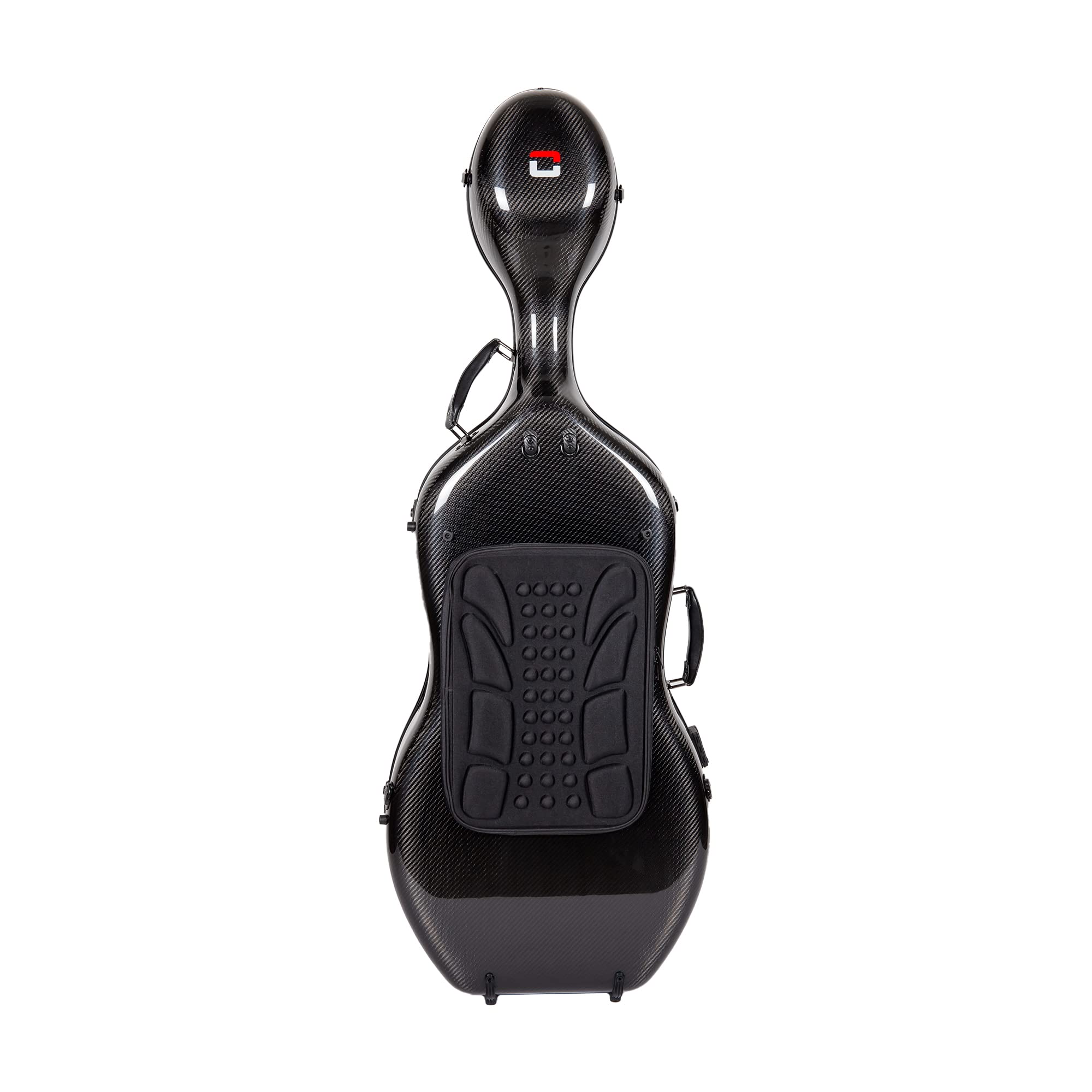 Crossrock Professional 3K Twill Carbon Fiber Cello Case | Fits 4/4 Full-Size Cello | 7lb Ultra-Light Travel-Ready Hardshell | Aerospace Weave Technology & Mirror Black Finish