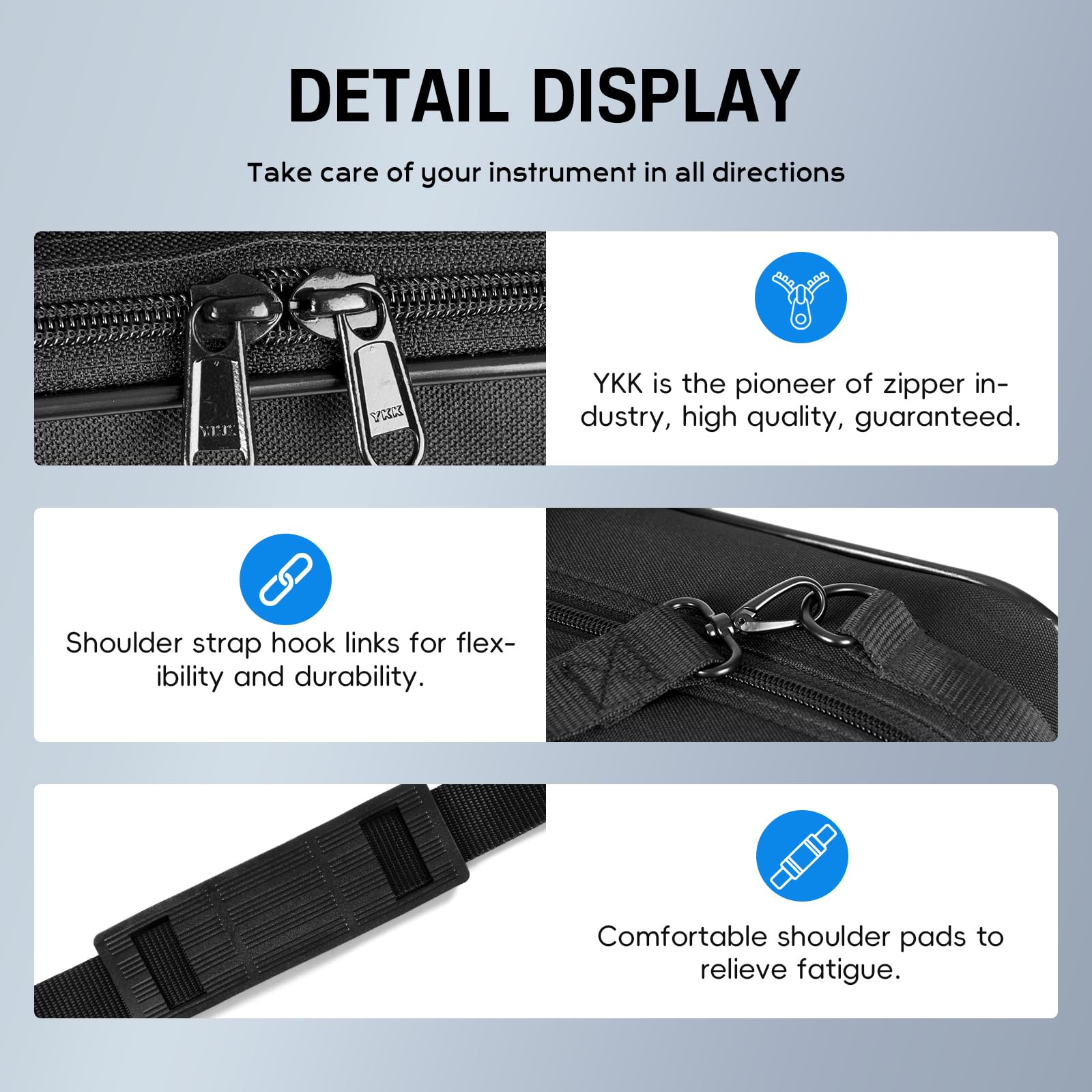Lightweight Trumpet Case, Soft Gig Bag Backpack;(BGD-TRUMPET-CON) | Lightweight 600D nylon trumpet case with built-in backpack straps, EPS foam protection, velvet lining, storage pocket.