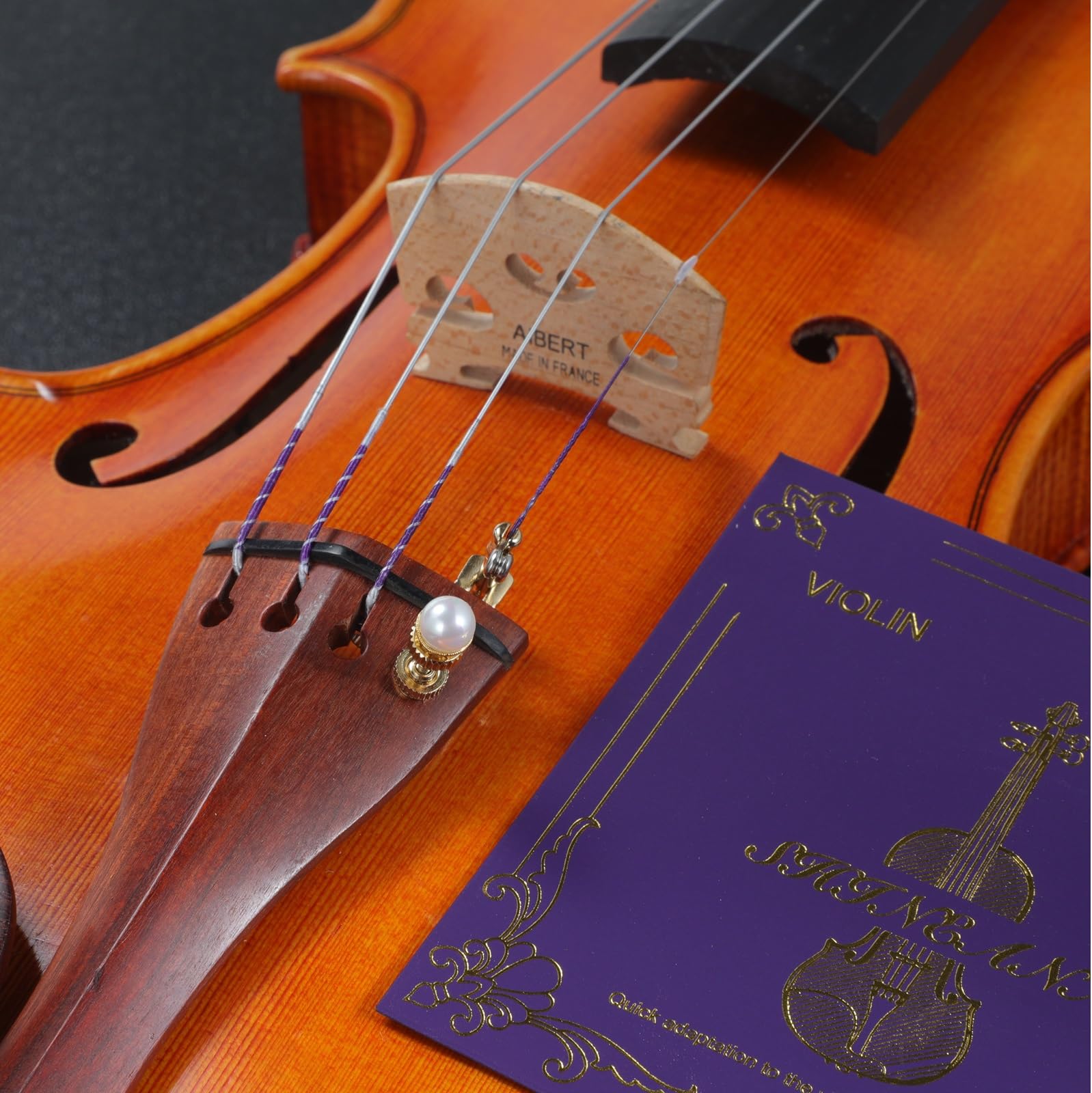Violin Strings 4/4 Full Set, 4/4 Violin Strings Replacement,Long-Lasting Durability & Rich Tone - Handcrafted with Premium Materials- For All Levels (3/4 Scale)