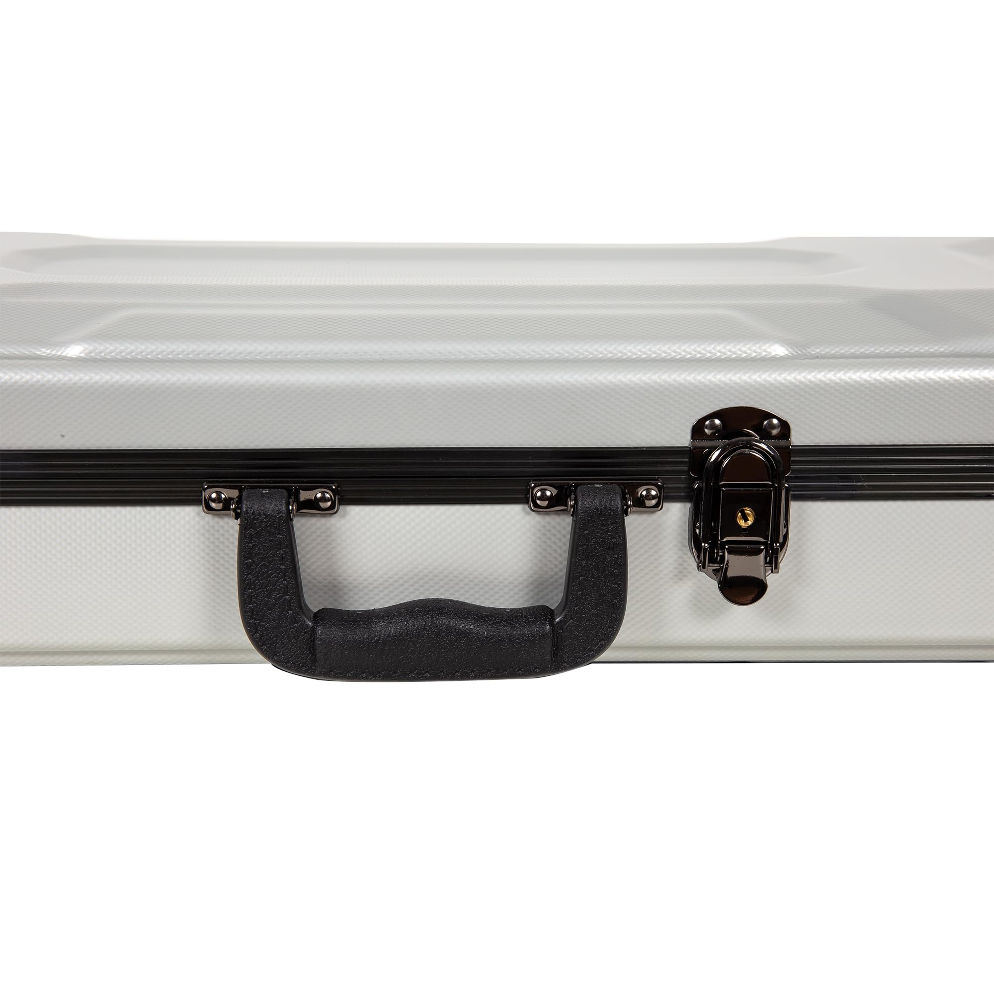 Crossrock Shaped Violin Case for 4/4 Full-Size Violin | Interior Accessory Compartment, 2 Bow Holders, Security Lock, Detachable Shoulder Straps - Black (CRA880VFBK)