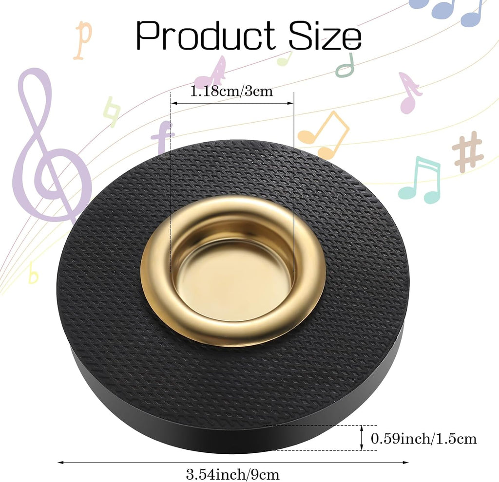 Cello Endpin Anchor Stopper, The Original Slipstop Endpin Rest for Cello, Rock Stop for Cellos Black Cellos Anti-slip Mat with Reinforced Brass Base for Practice Performance