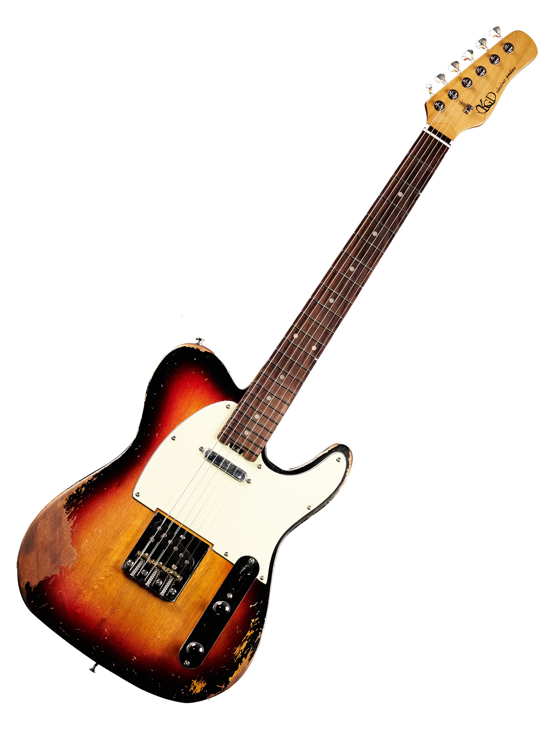 KGD Relic electric guitar mahogany body carbonized maple neck rosewood fretboard 6-string solidbody electric guitar S-S pickupsbrass barrel saddle bridge (Grass Green)