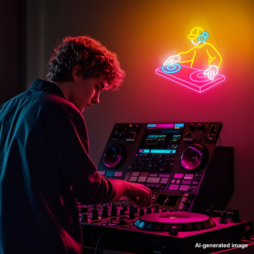 CoolGift Mart Acoustic Guitar Neon Light, Dimmable LED Guitar Neon Wall Sign USB Powered, Decorations for Bedroom Living Room Man Cave Music Studio, Gift for Guitar Players Guitarists Music Lovers