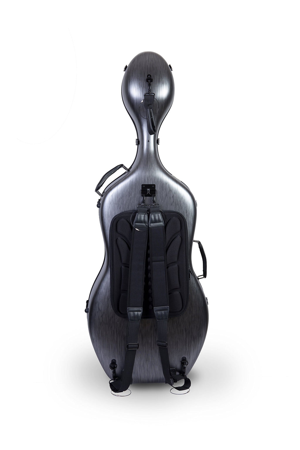 Crossrock Poly Carbon Cello Case for 4/4 Full-Size | Matte Blue Finish, Wheels, Lightweight & Durable – Best for School Orchestra & Student Musicians