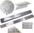 14 Pieces Guitar Luthier Tools Set Guitar Radius Gauge Neck Straight Edge String Action Gauge Ruler Feeler Gauge Fret Rocker Fret Leveling Beam Set Up Tool for Guitar Fretboard and Frets