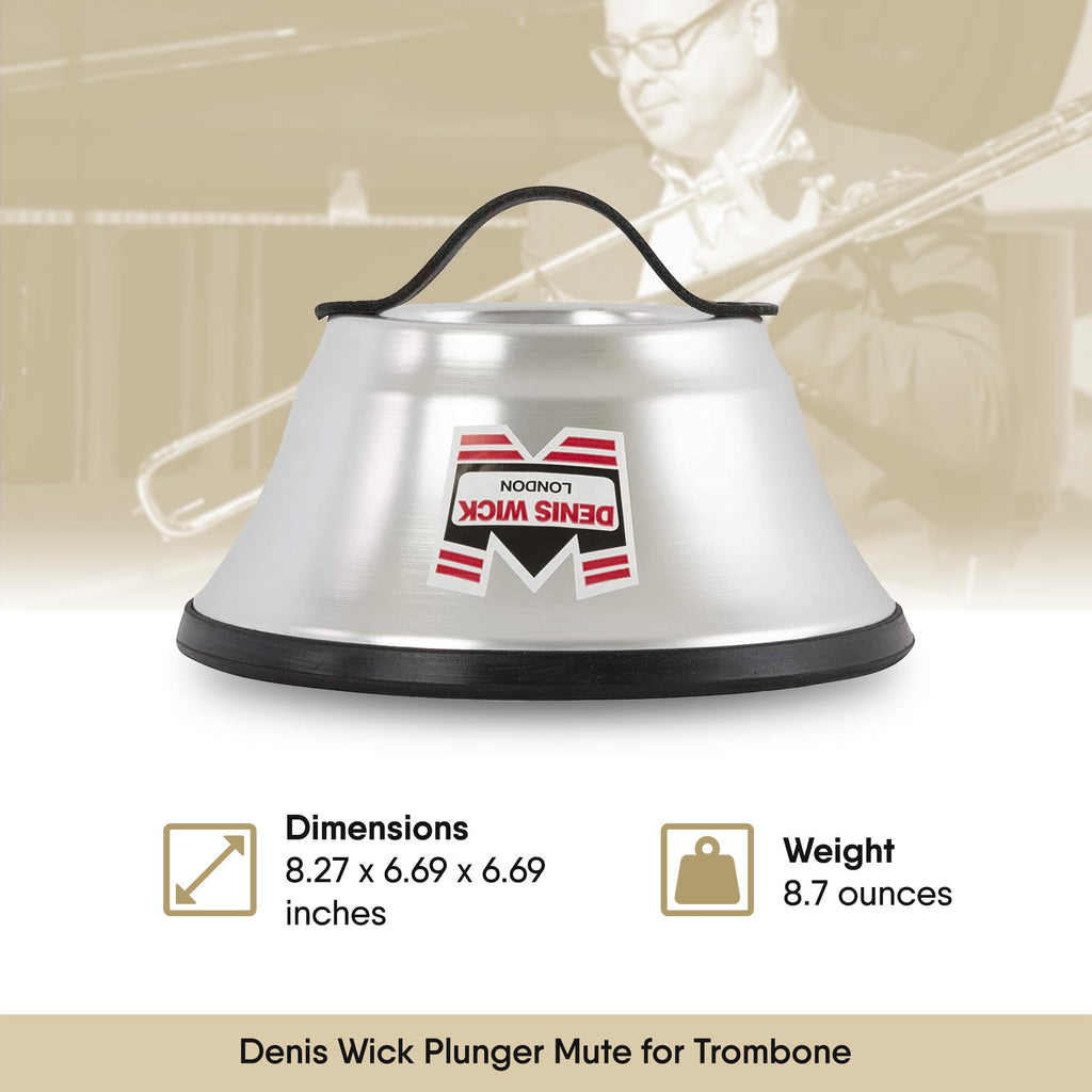 Denis Wick Trombone Straight Mute - Aluminum Mute for Trombone - Accessories for Brass Instruments - Low Tone Register - 3.9 x 6.3 x 1.6 inches