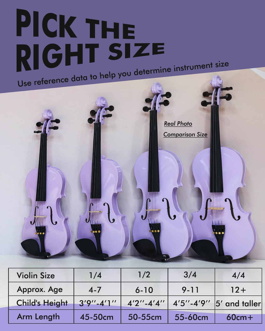 Aileen Violin 4/4 Full Size for Adults Beginners, Black Fiddle Starter Kit for Students Age 12+, including Music Stand, Unique New Fingerboard Sticker, Mute