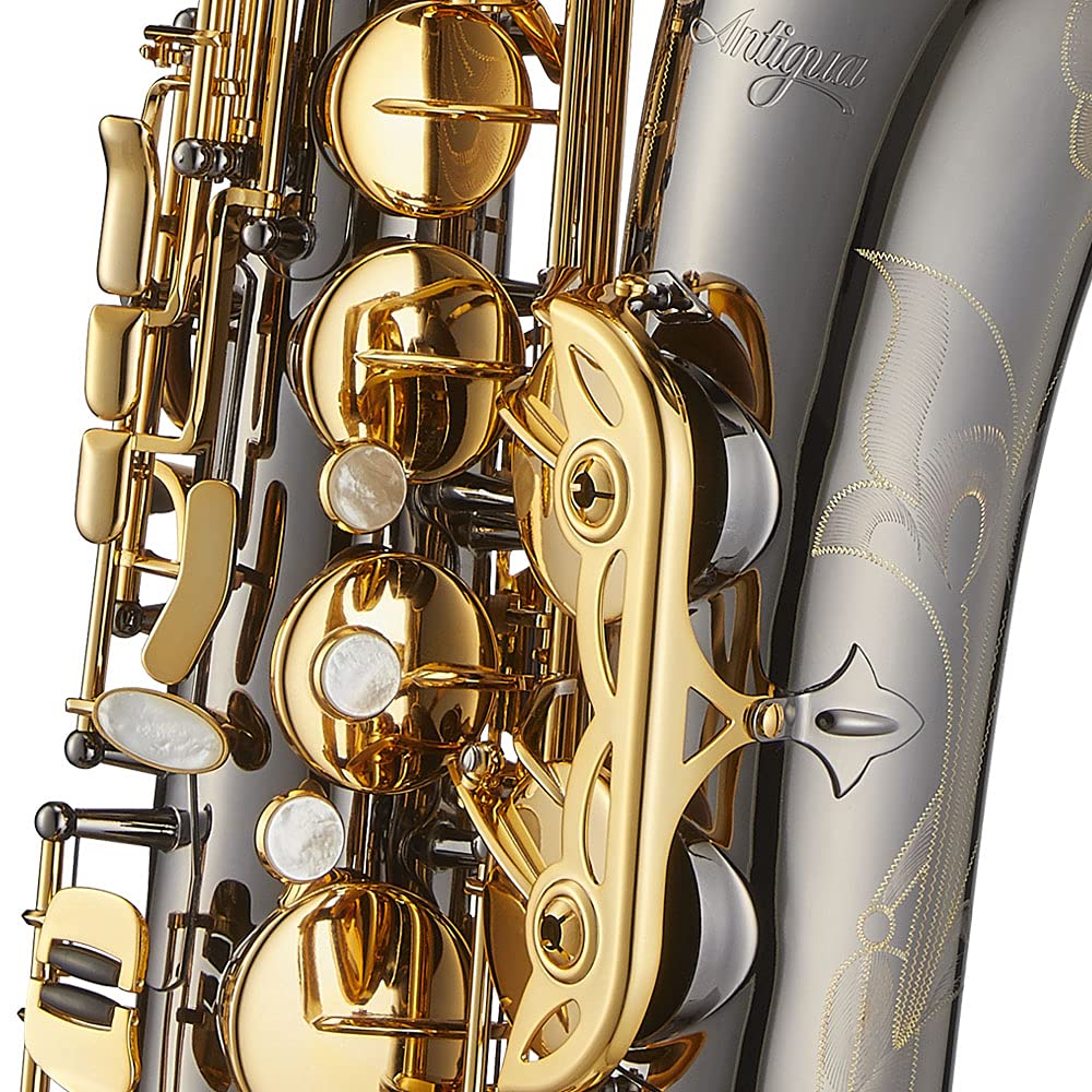 Antigua Winds PowerBell Professional Bb Tenor Saxophone(Yellow brass with lacquered finish/enlarged bell/new neck design/ergonomic design/hand engraving/ABS case)/WRTS4248LQ
