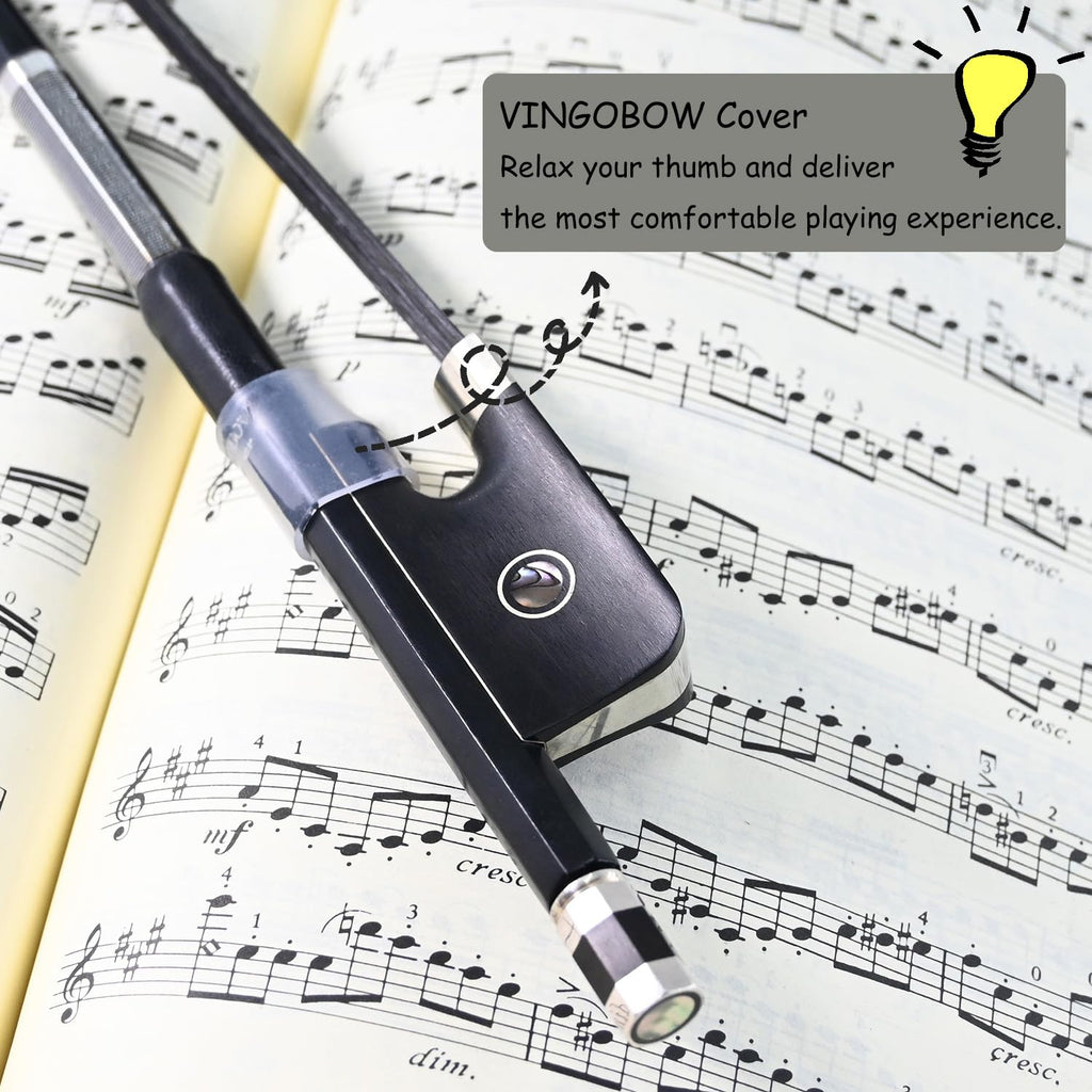 4/4 Size Black Horsehair Carbon Fiber Cello Bow