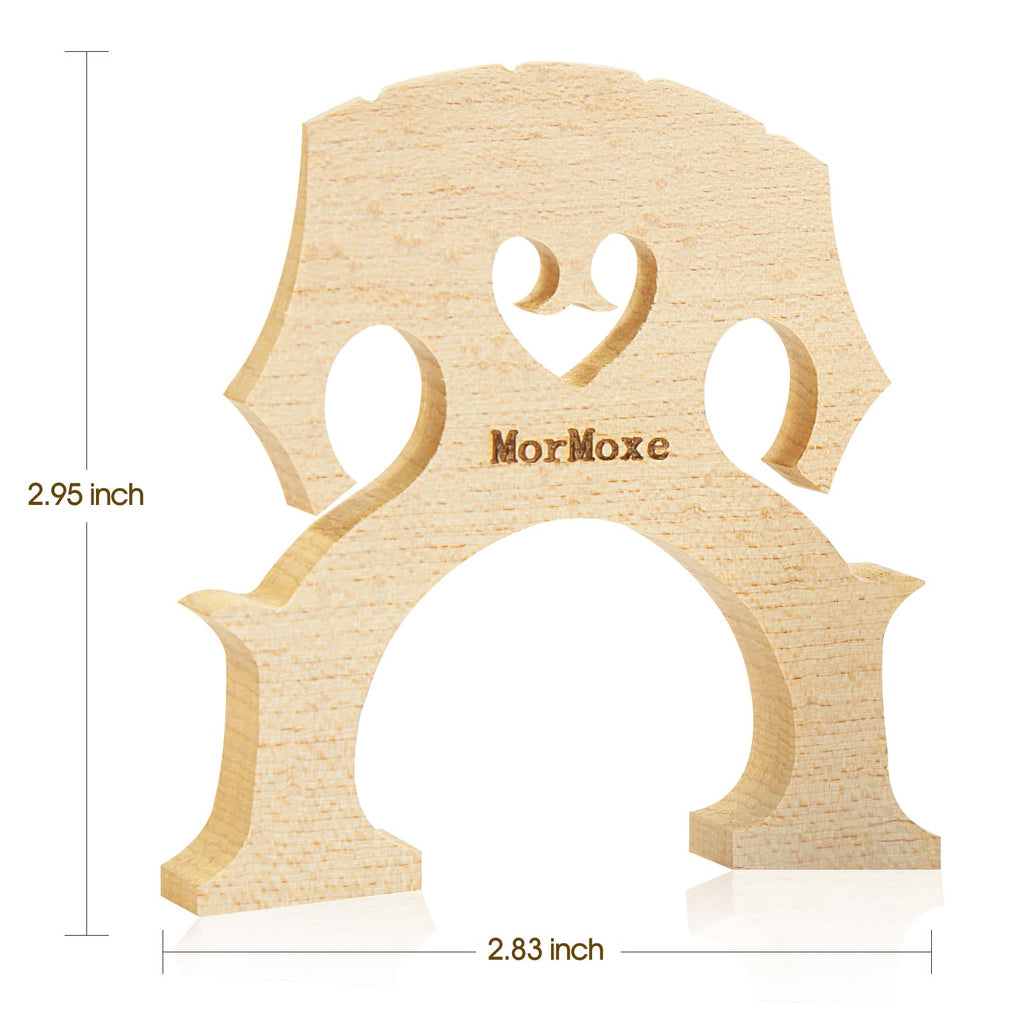 Cello Bridge 4/4 Size - Hand-Carved Maple, Direct Fit, Fully Adjusted - Expertly Handcrafted & Polished for Perfect Fit - Easy Installation - Replacement Accessory for Cello Parts