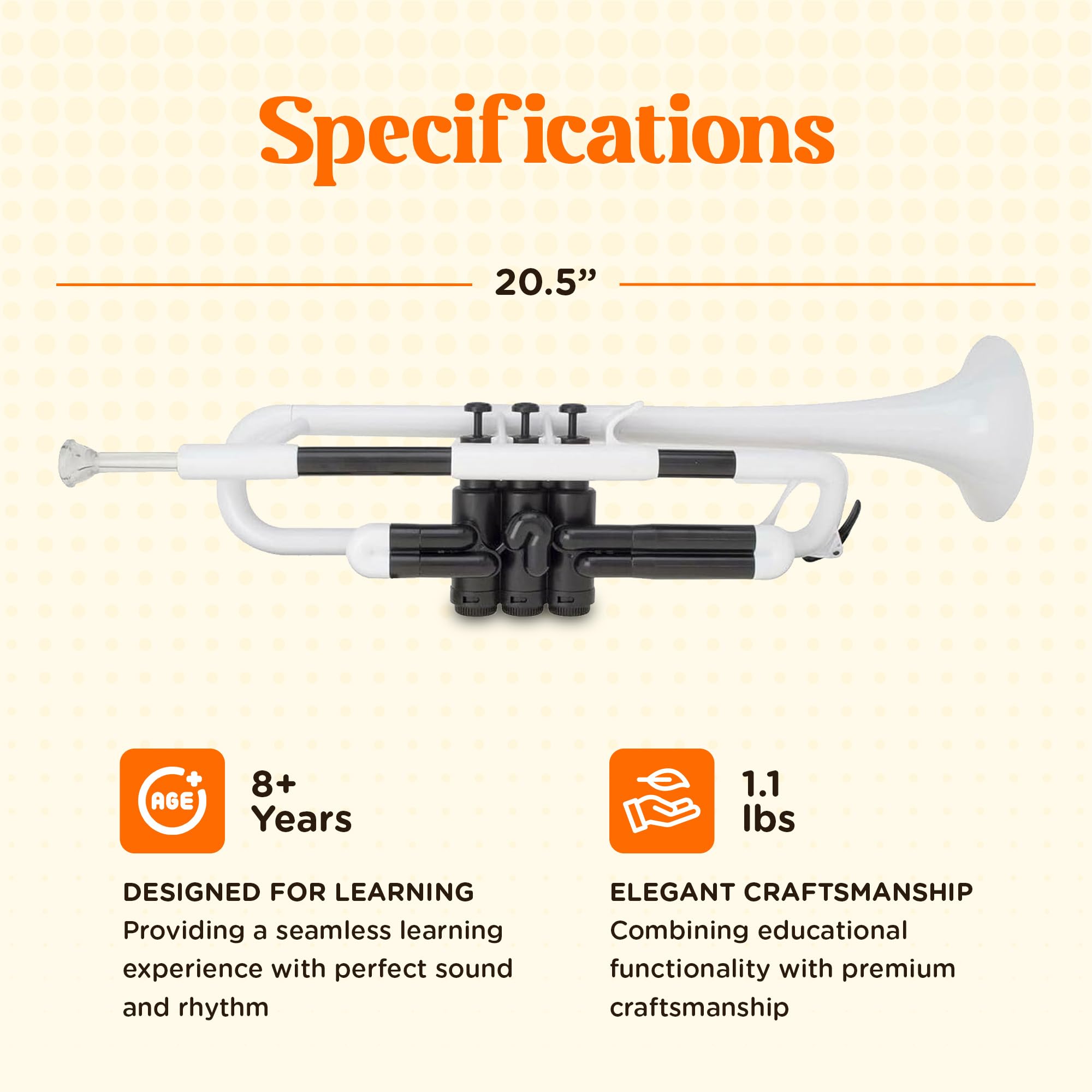 pTrumpet Bb Plastic Trumpet - Durable pInstruments Design with Ergonomic Grip - Includes 3C & 5C Mouthpieces and Carrying Bag - Authentic Sound for Students & Beginners - ABS Build - Green