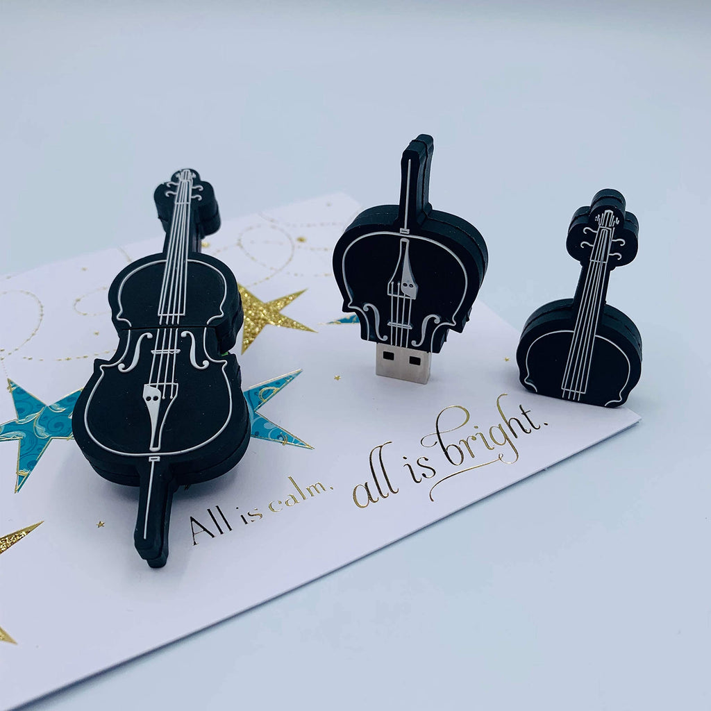 16GB Flash Drive - USB Stick 16GB - Cello USB Drive 16 GB - Musical Storage Stick (Cello)