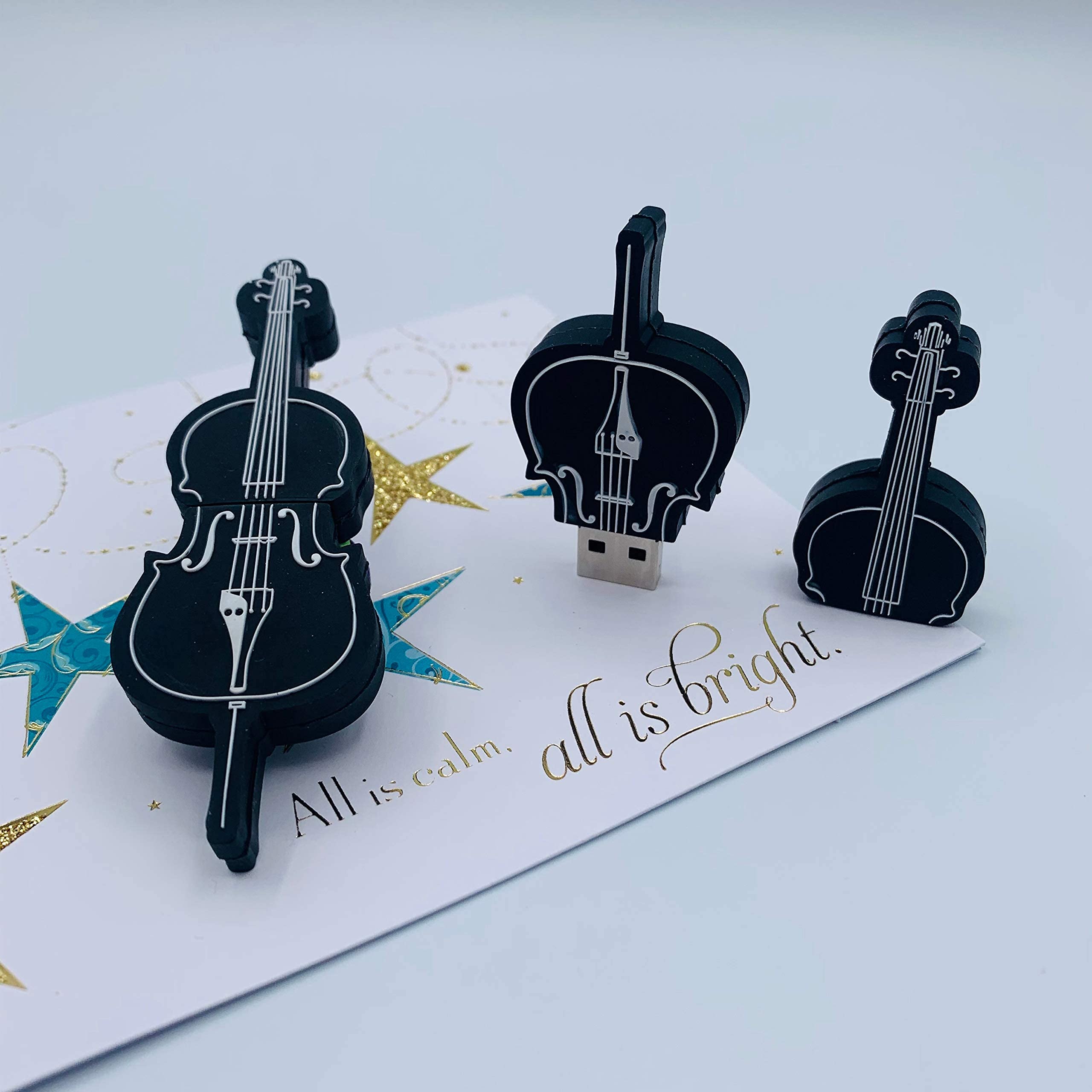 16GB Flash Drive - USB Stick 16GB - Cello USB Drive 16 GB - Musical Storage Stick (Cello)