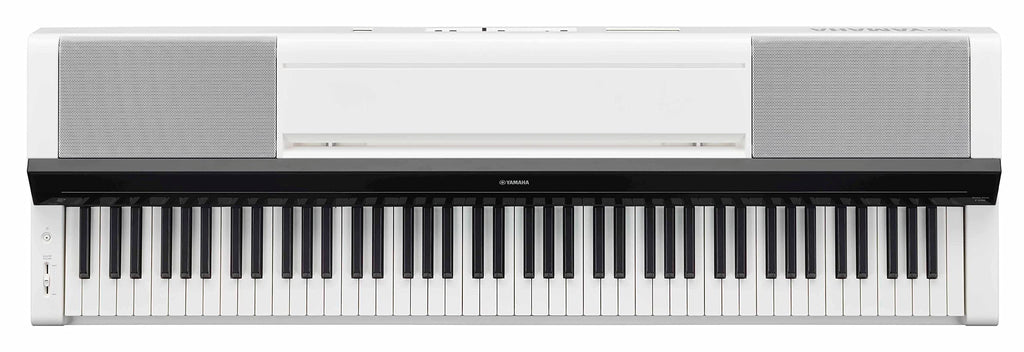 Yamaha PS500 88-key Smart Digital Piano w/Stream Lights Technology, PA500C Power Adapter and FC4A Sustain Pedal, White