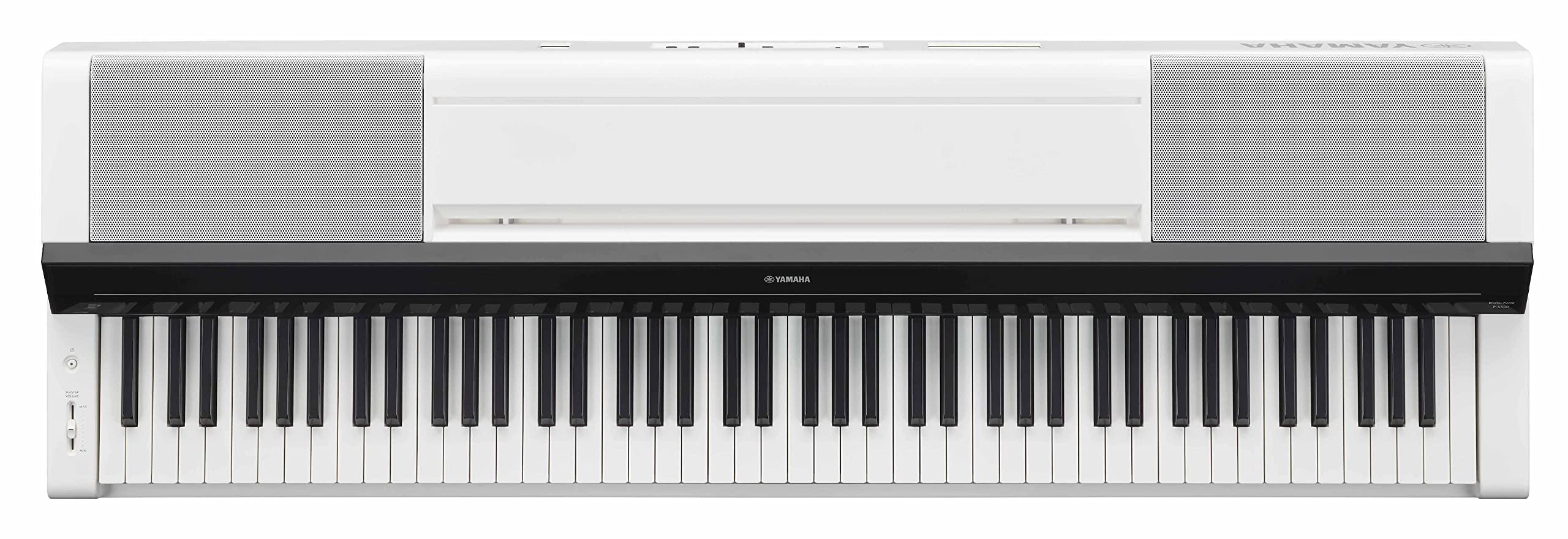Yamaha PS500 88-key Smart Digital Piano w/Stream Lights Technology, PA500C Power Adapter and FC4A Sustain Pedal, White