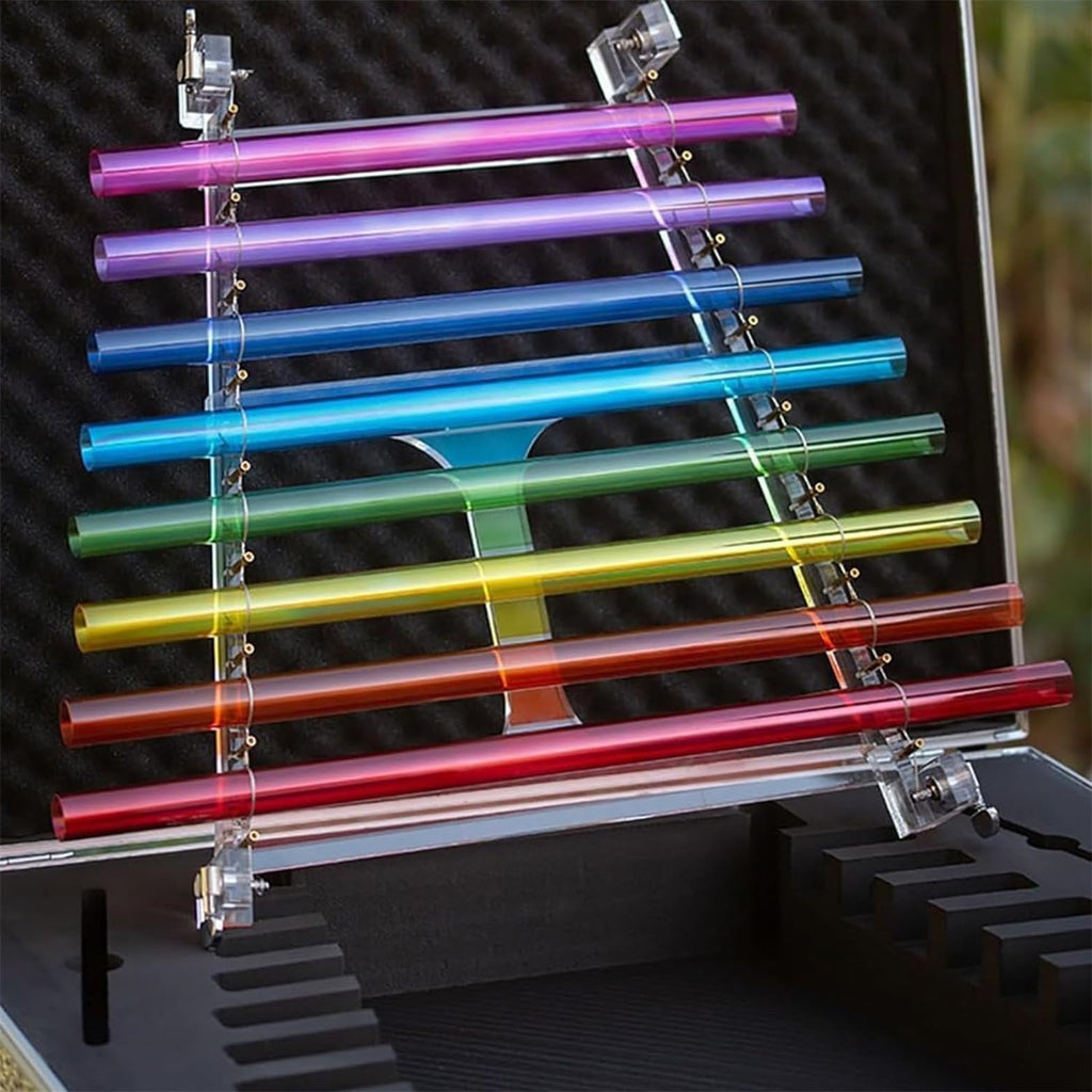 Hand Stand Quartz Crystal Singing Harp + Crystal Mallet and Aluminum Alloy Box, Healing Crystal Musical Instrument for Sound Bath Studio Gym Meditation Room A-432hz