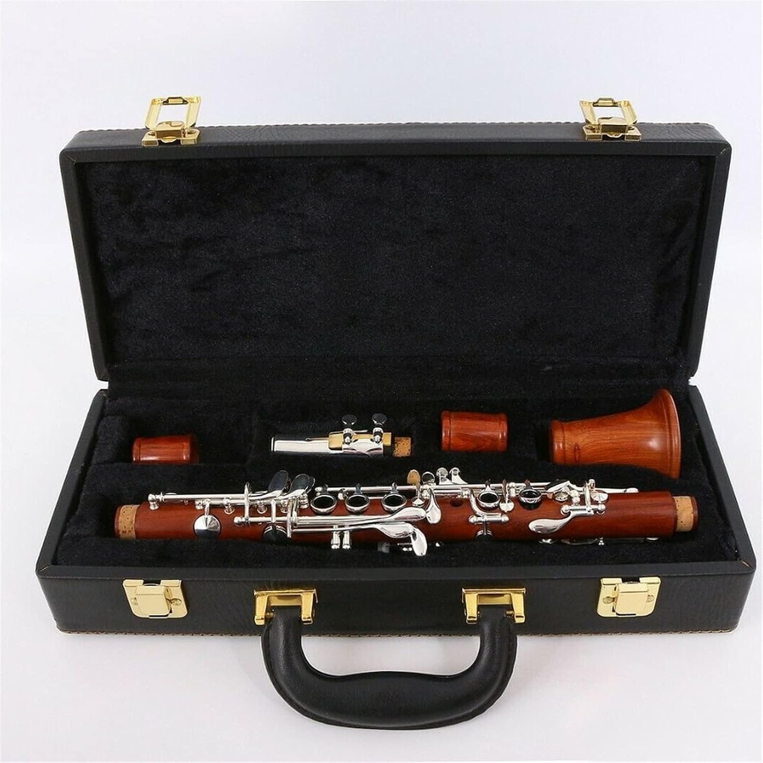Clarinet Professional Rosewood Clarinet Golden Plated Key Bb Key 17 Key Professional Clarinet