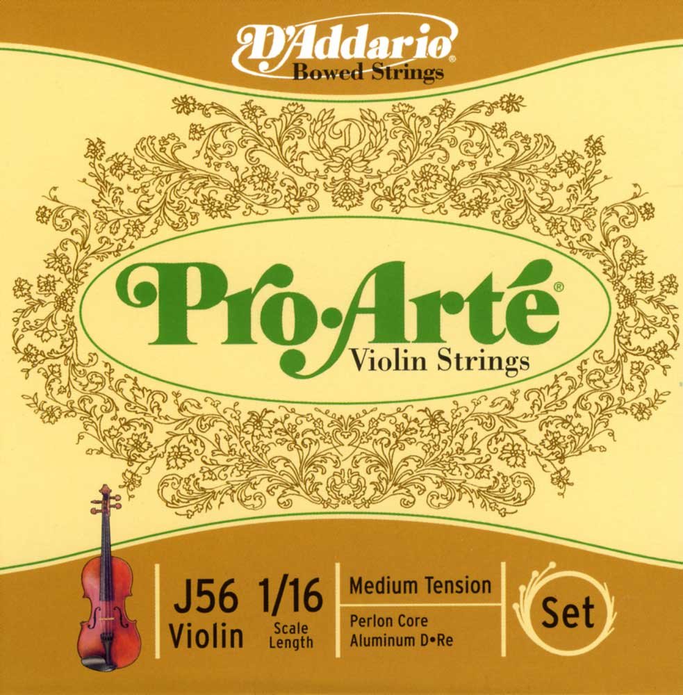 D'Addario J56 4/4M Pro-Arte Nylon violin Strings, Medium