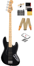 Fender Standard Jazz Bass - Olympic White Bundle with Strap, Guitar Cleaning Kit and Austin Bazaar Instructional Video