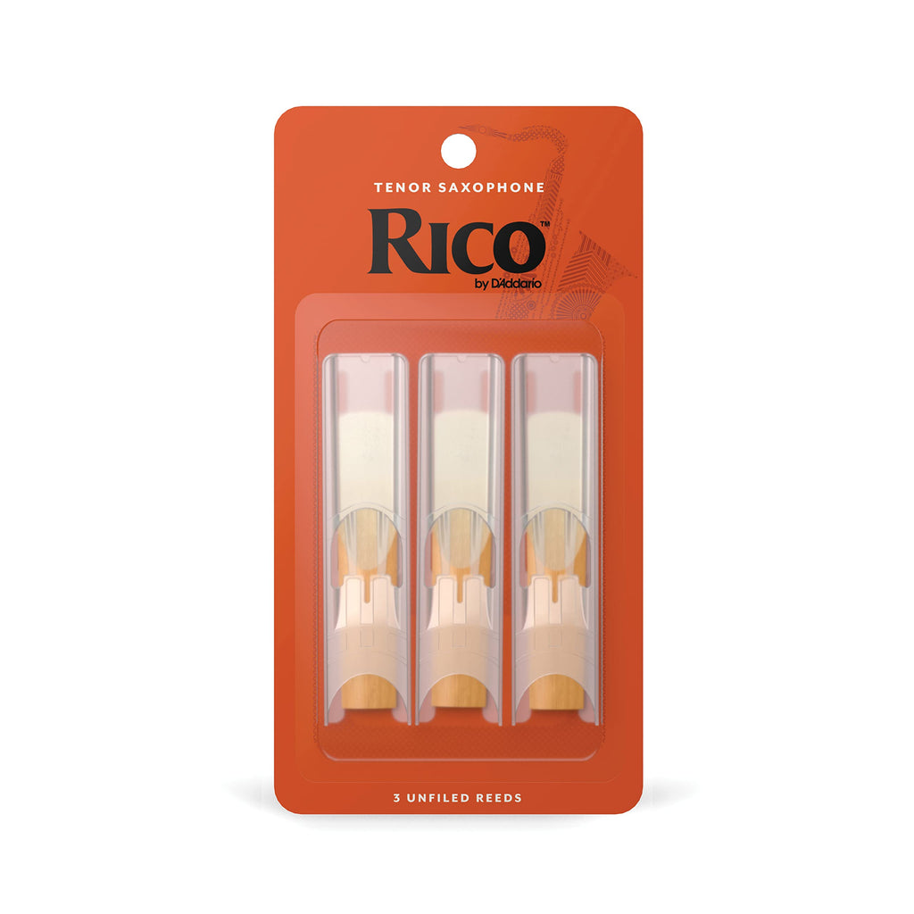 Rico Organic Tenor Saxophone Reeds, Strength 3.0, Pack of 10